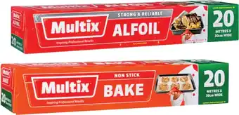 IGA Multix Alfoil or Non Stick Bake 20m×30cm offer