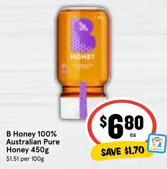 Ritchies B Honey 100% Australian Pure Honey 450g offer