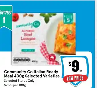 Ritchies Community Co Italian Ready Meal 400g offer