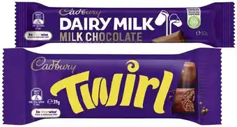IGA Cadbury Medium Bars, Roll or Toblerone 30‑60g Selected Varieties offer