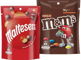 IGA Maltesers, M&M's, Pods or Skittles Pack 120‑200g Selected Varieties offer