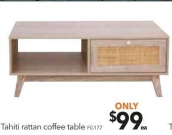 Cheap as Chips Tahiti Rattan Coffee Table FG177 offer