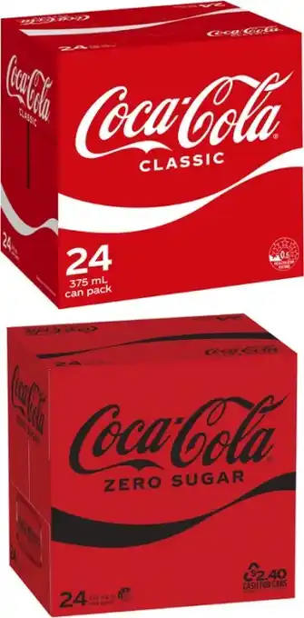Coles Coca-Cola Soft Drink 24x375mL offer