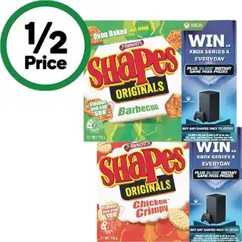 Woolworths Arnott’s Shapes 160-190g or Arnott’s Shapes Fully Loaded 130g offer