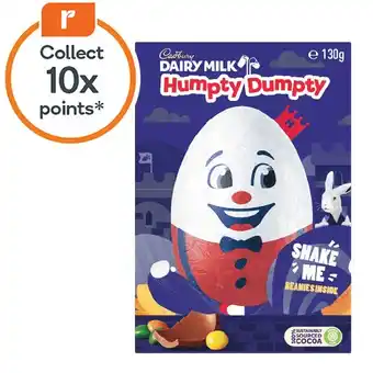 Woolworths Cadbury Dairy Milk Humpty Dumpty Easter Gift Box 130g offer