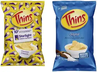 Coles Thins Potato Chips 150g-175g offer