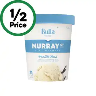 Woolworths Bulla Murray St Ice Cream Tub 1 Litre – From the Freezer offer