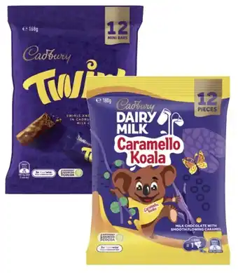 Coles Cadbury Sharepacks 144g-180g offer