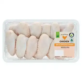 Woolworths Australian Fresh RSPCA Approved Chicken Wings Bulk Tray offer