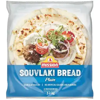 Woolworths Mission Souvlaki Bread 320g offer