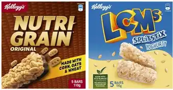 Coles Kellogg's LCMs or Nutri Grain Bars 5 Pack 100g-110g offer