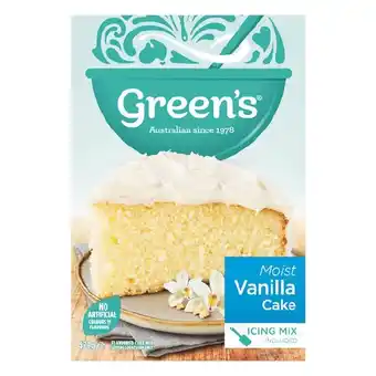 Woolworths Green’s Traditional Baking Mixes 350-470g offer