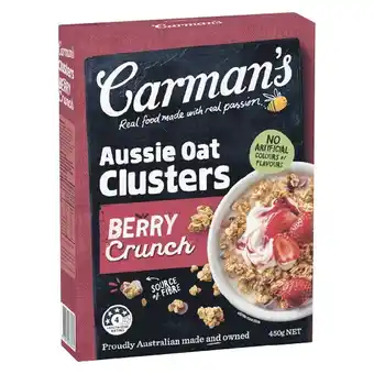 Woolworths Carman’s Clusters 450g offer
