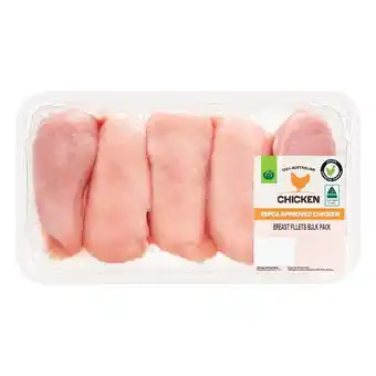 Woolworths Australian Fresh RSPCA Approved Chicken Breast Fillets Bulk Tray – From the Meat Dept offer