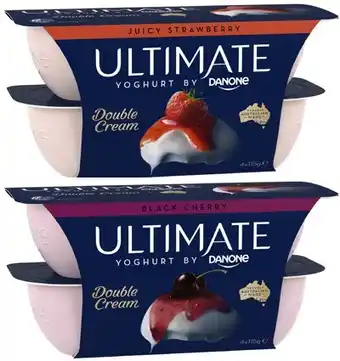 Coles Danone Ultimate Yoghurt 4x115g offer