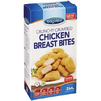 Woolworths Bayview Gluten Free Chicken Breast Bites 264g – From the Freezer offer