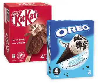 Coles Oreo 4 Pack 300mL-540mL or Nestlé KitKat 4 Pack 360mL offer
