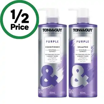 Woolworths Toni & Guy Shampoo or Conditioner 600ml offer