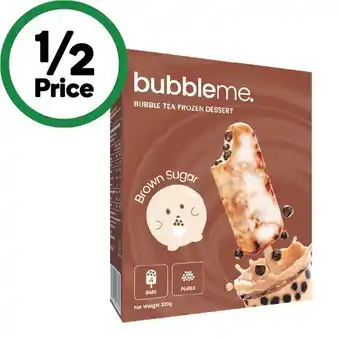 Woolworths BubbleMe Bubble Tea Ice Cream 320g Pk 4 – From the Freezer offer
