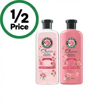 Woolworths Herbal Essences Classic Shampoo or Conditioner 400ml offer