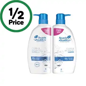 Woolworths Head & Shoulders Shampoo or Conditioner 850ml offer
