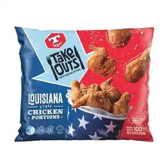 Woolworths Tegel Take Outs Chicken Portions 1 kg or Louisiana Burger 600g offer