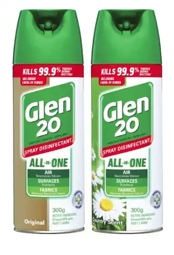 Coles Glen 20 Surface Spray Disinfectant 300g offer