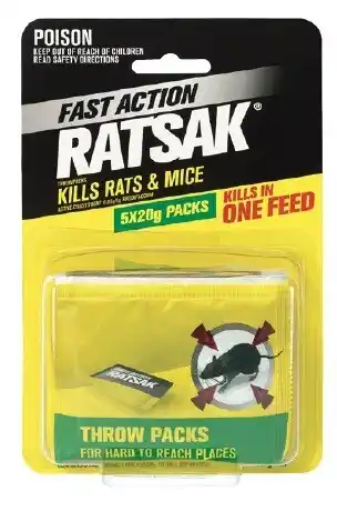 Ratsak Fast Action Throw Packs 5x20g