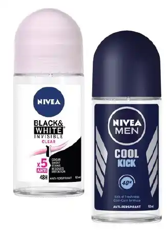Coles Nivea Antiperspirant Roll On Deodorant 50mL offer