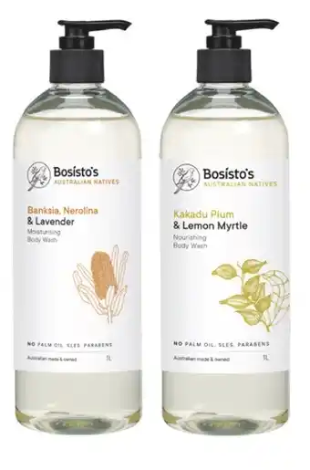 Coles Bosistos Body Wash Pump 1 Litre offer