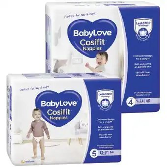 Woolworths BabyLove Jumbo Nappies Pk 54-76 offer