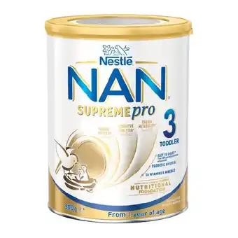 Woolworths Nestle NAN Supremepro Stage 3 or 4 Baby Formula 800g – Limit of 2 per Customer offer