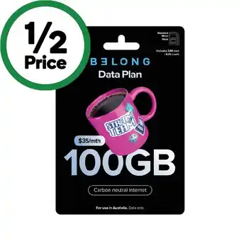 Woolworths Belong $35 Data Starter Kit offer