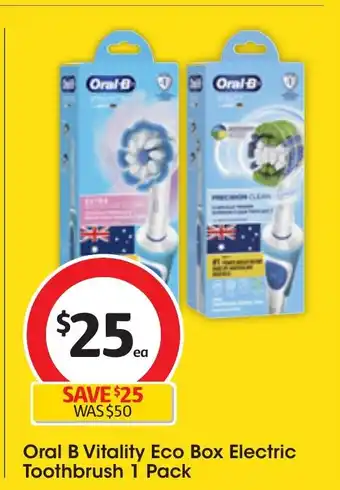 Coles Oral B Vitality Eco Box Electric Toothbrush 1 Pack offer