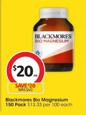 Coles Blackmores Bio Magnesium 150 Pack offer