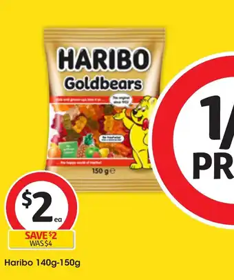 Coles Haribo 140g-150g offer