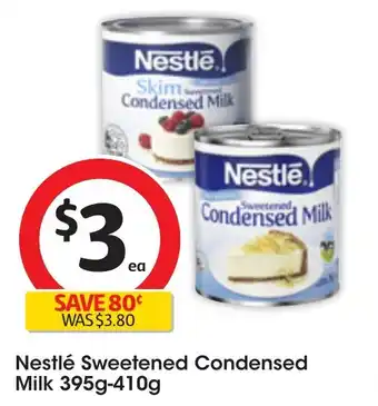 Coles Nestlé Sweetened Condensed Milk 395g-410g offer