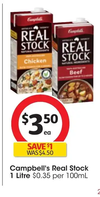 Coles Campbell's Real Stock 1 Litre offer