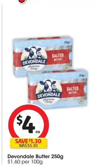 Coles Devondale Butter 250g offer