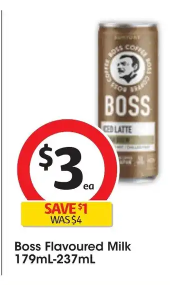 Coles Boss Flavoured Milk 179mL-237mL offer