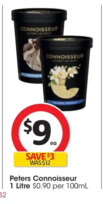 Coles Peters Connoisseur 1 Litre offer