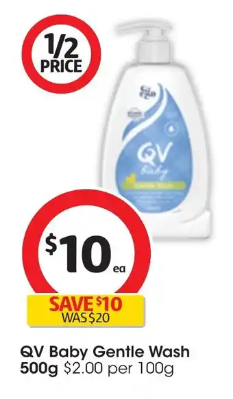 Coles QV Baby Gentle Wash 500g offer