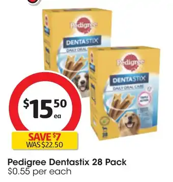 Coles Pedigree Dentastix 28 Pack offer