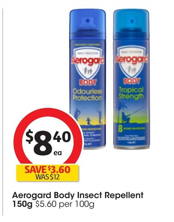 Aerogard Body Insect Repellent 150g offer at Coles