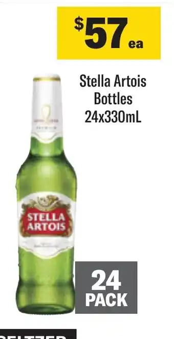 Coles Stella Artois Bottles 24x330mL offer
