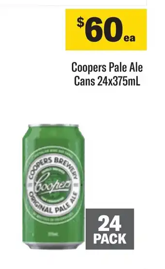 Coles Coopers Pale Ale Cans 24x375mL offer