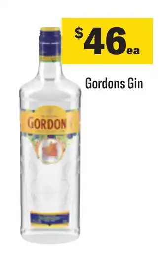 Coles Gordons Gin offer
