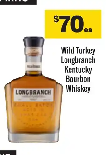 Coles Wild Turkey Longbranch Kentucky Bourbon Whiskey offer