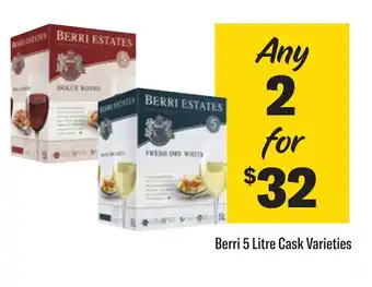 Coles Berri 5 Litre Cask Varieties offer