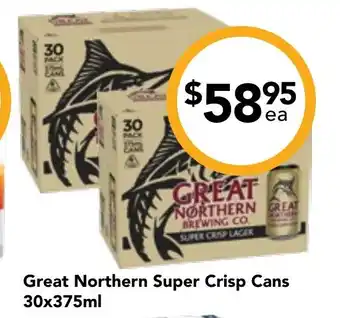 Drakes Great Northern Super Crisp Cans 30x375mL offer